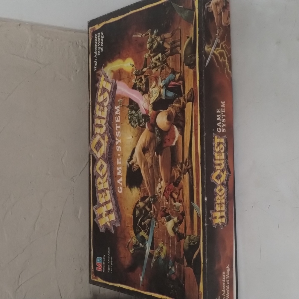 Vintage 1990 Milton Bradley Hero Quest Board Game System 100% Complete